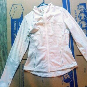 Women's Lululemon Striped Ivory jacket.